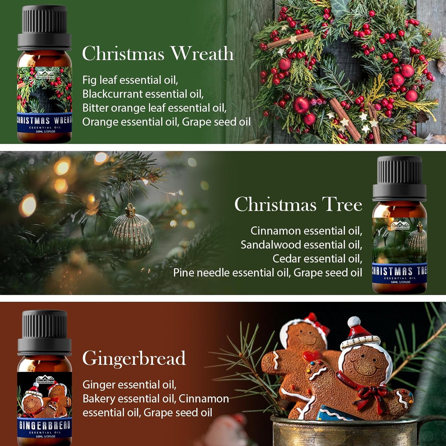 Zenara Winter Essentials Gift Set – Pack de 6 Aceites Esenciales de Invierno (10ml c/u)