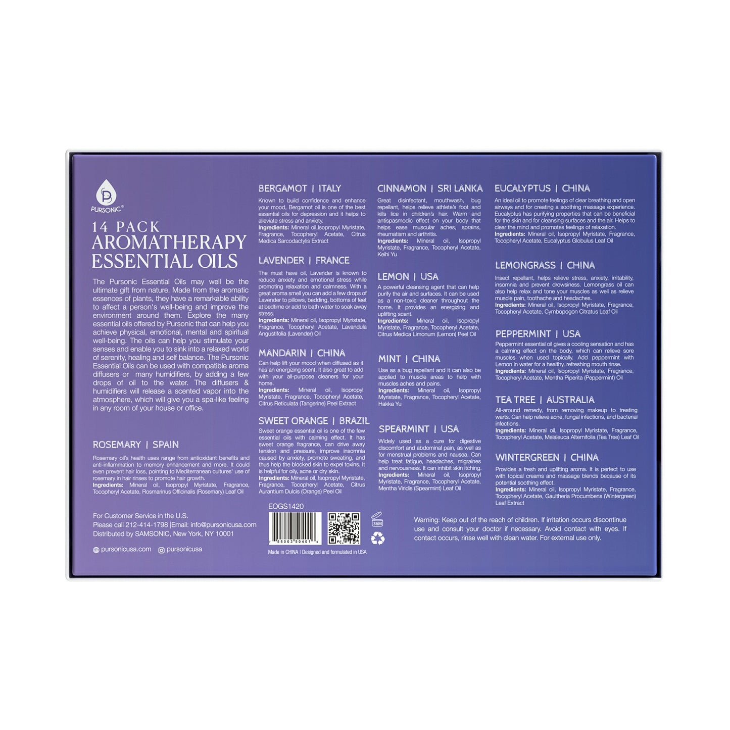 Set de Regalo de 14 Aceites Esenciales – Aromaterapia Premium para Cuerpo y Hogar