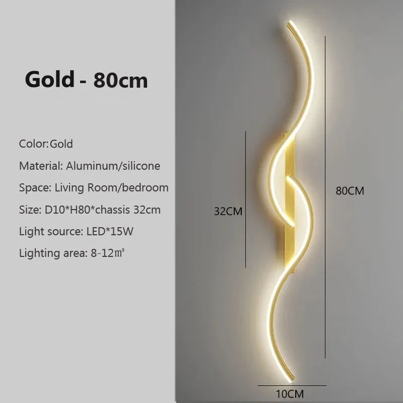 Minimalist LED Wall Light – Modern Long Strip Lamp for Bedroom, Living Room or Hallway