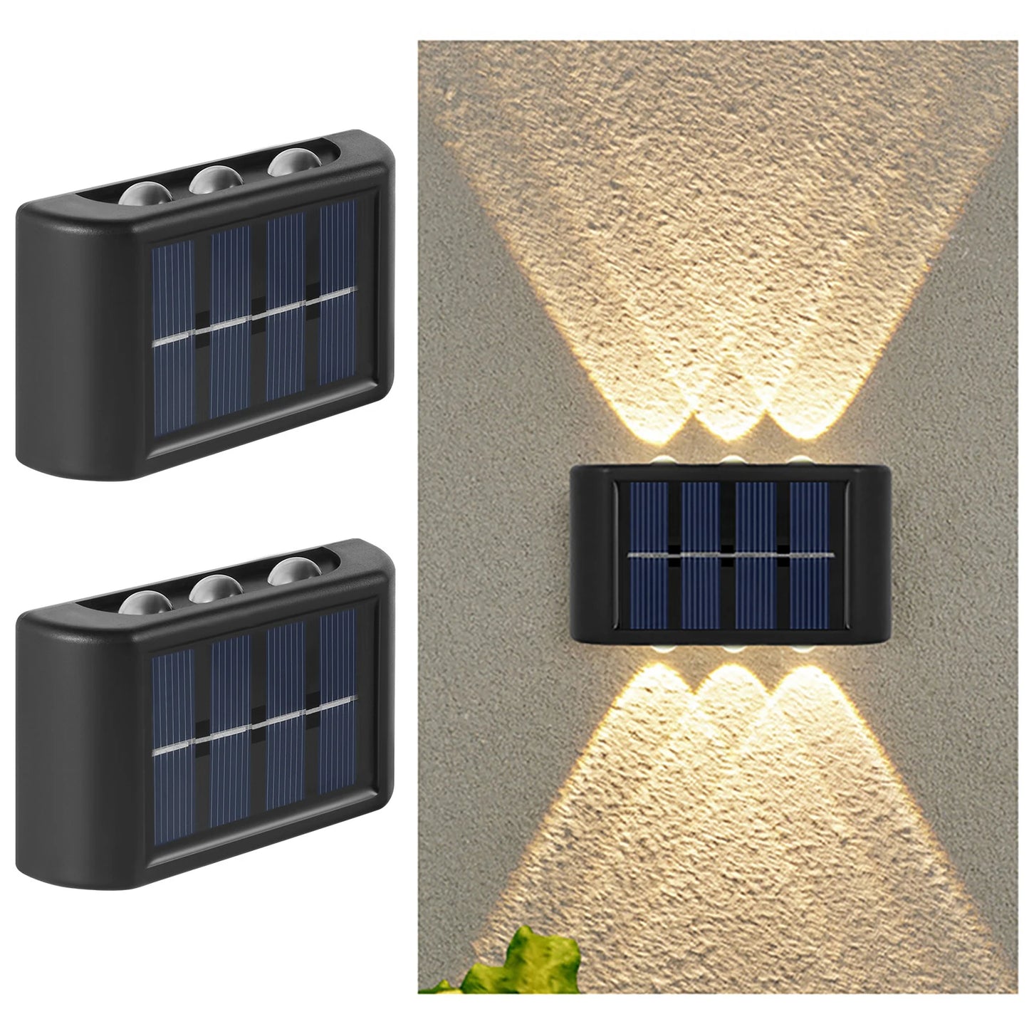 LED Solar Light Outdoor – Waterproof Wall Lamp with Auto On at Dusk