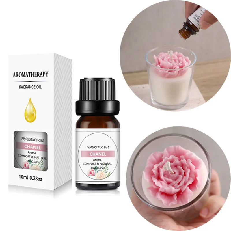 Aceite Esencial Orgánico 10ml - 33 Sabores para Aromaterapia, Velas, Jabones y Más