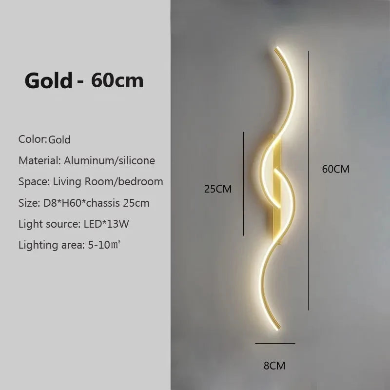 Minimalist LED Wall Light – Modern Long Strip Lamp for Bedroom, Living Room or Hallway