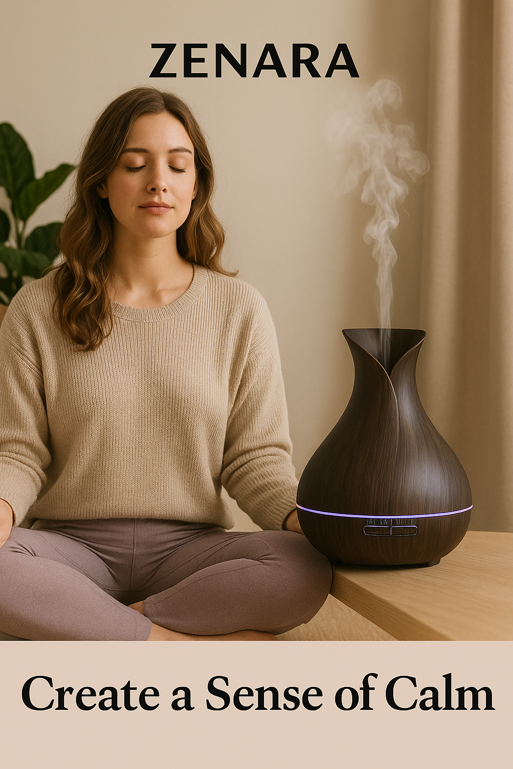 Difusor de Aromaterapia Ultrasónico 550ml - Humidificador de Aire y Niebla Fría con Aceites Esenciales