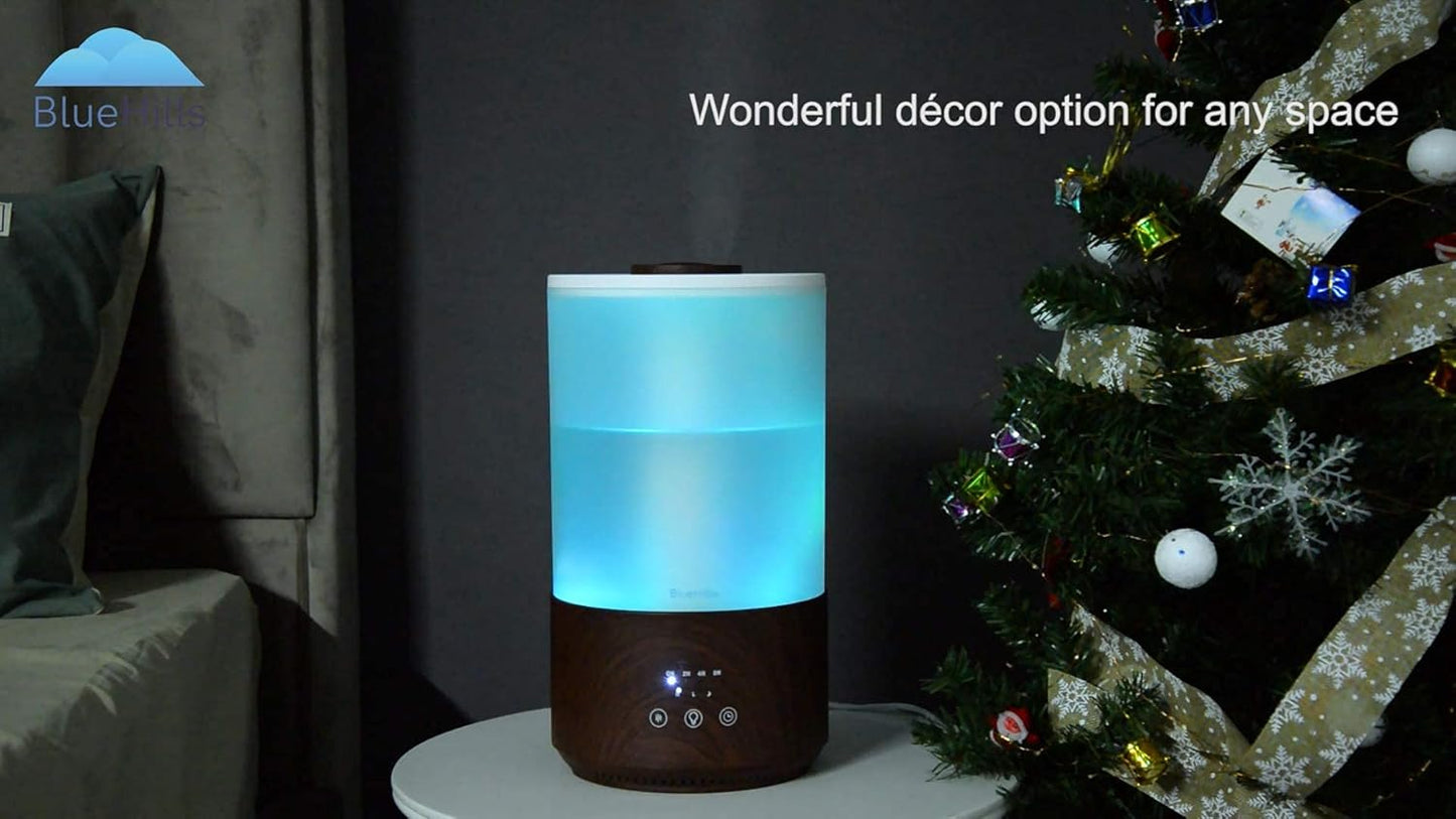 Zenara XL Aroma Diffuser 4L – Difusor Premium de Alta Capacidad con Control Remoto (Dark Wood Grain)