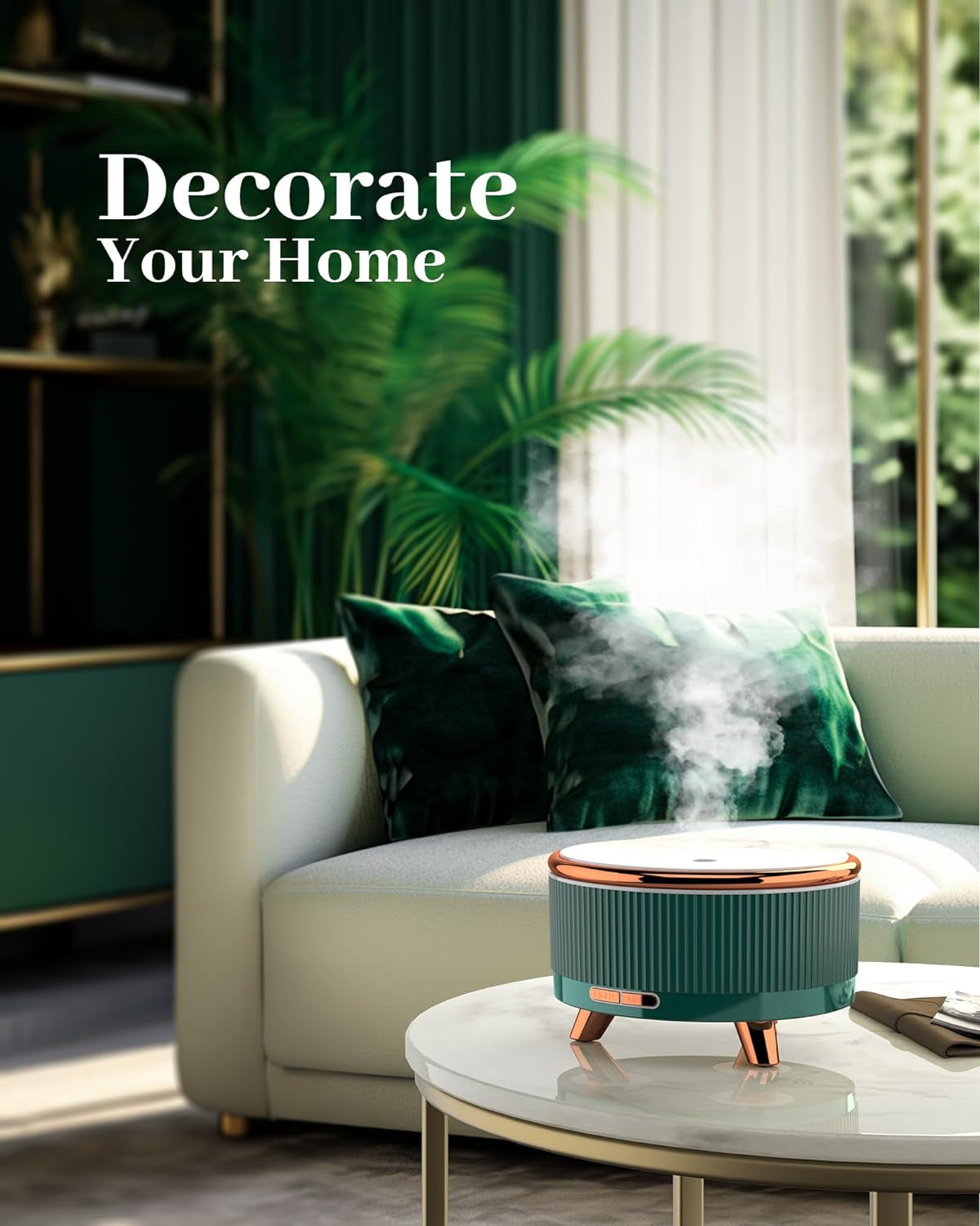 Zenara Aroma Diffuser 500ml – Difusor de Gran Capacidad con 7 Luces LED para Espacios Amplios