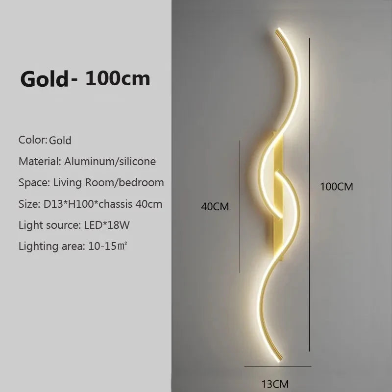 Minimalist LED Wall Light – Modern Long Strip Lamp for Bedroom, Living Room or Hallway