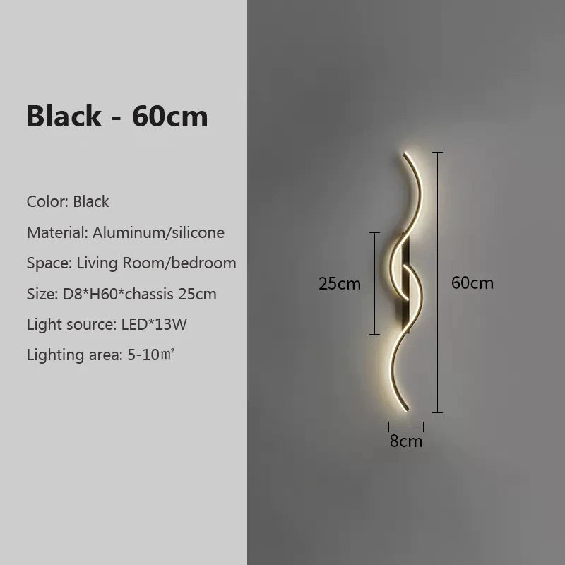 Minimalist LED Wall Light – Modern Long Strip Lamp for Bedroom, Living Room or Hallway
