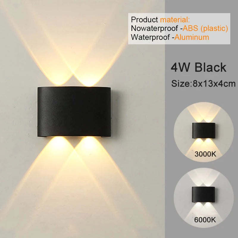 White LED Wall Light – Modern Up &amp; Down Light for Indoor and Outdoor Use
