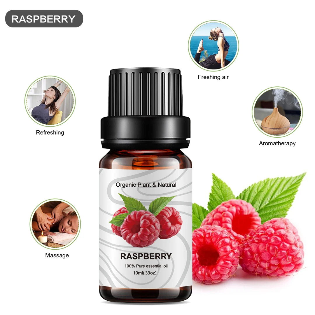 Aceite Esencial Orgánico 10ml - 33 Sabores para Aromaterapia, Velas, Jabones y Más