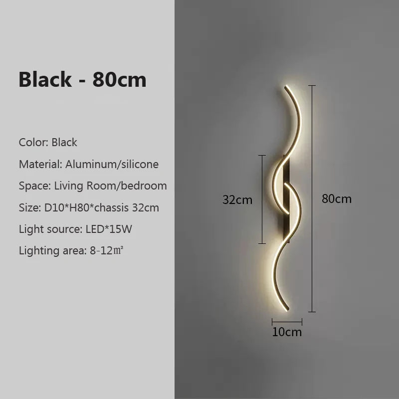 Minimalist LED Wall Light – Modern Long Strip Lamp for Bedroom, Living Room or Hallway