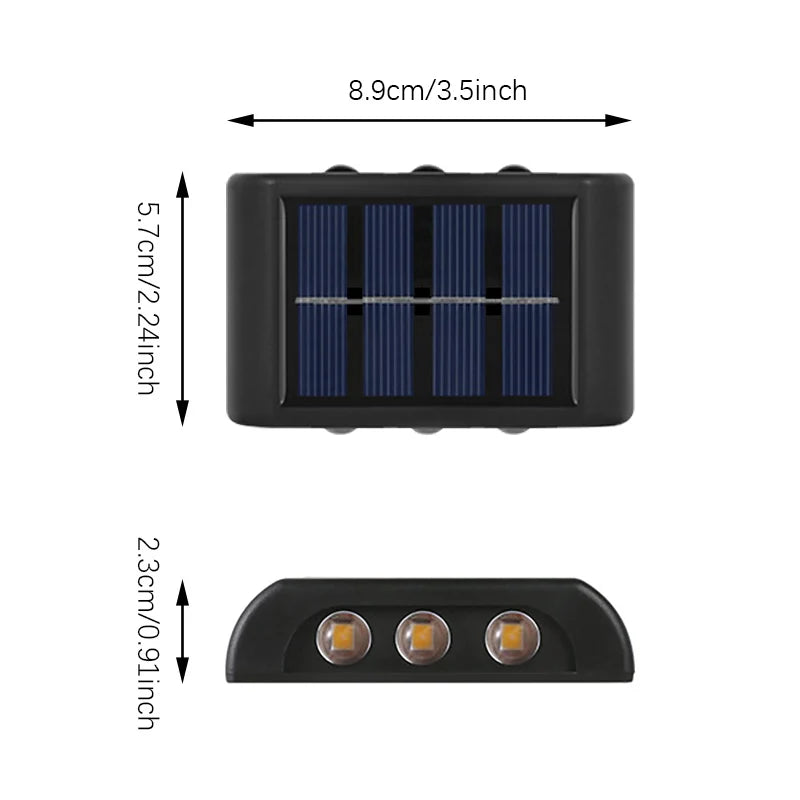 LED Solar Light Outdoor – Waterproof Wall Lamp with Auto On at Dusk