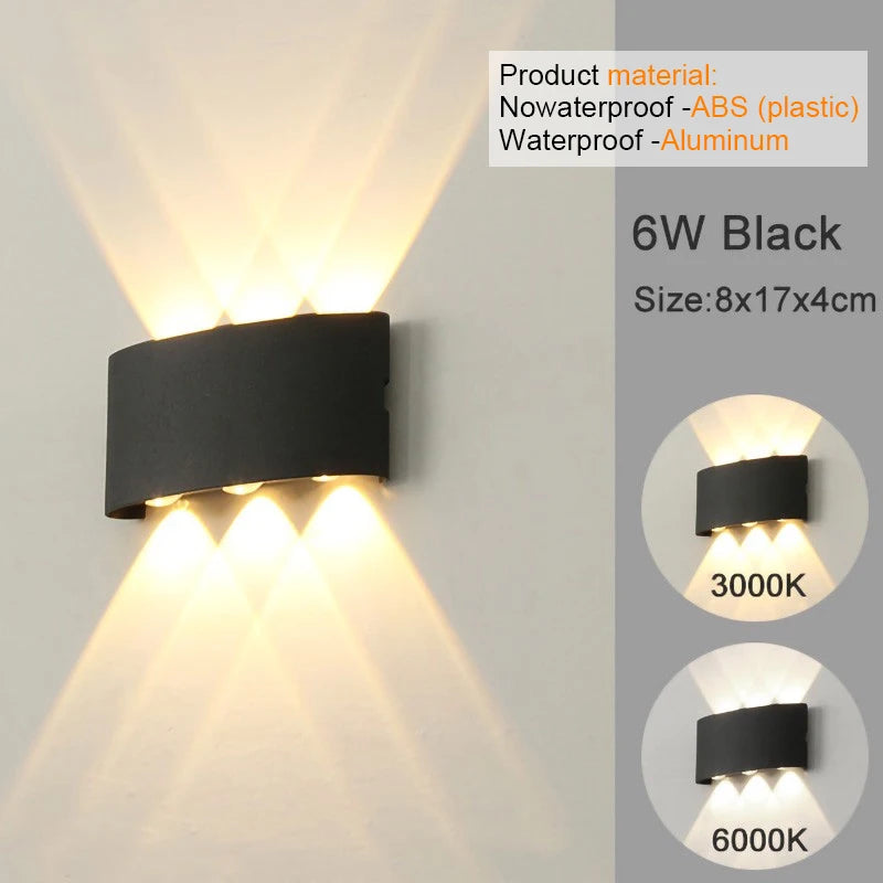 White LED Wall Light – Modern Up &amp; Down Light for Indoor and Outdoor Use