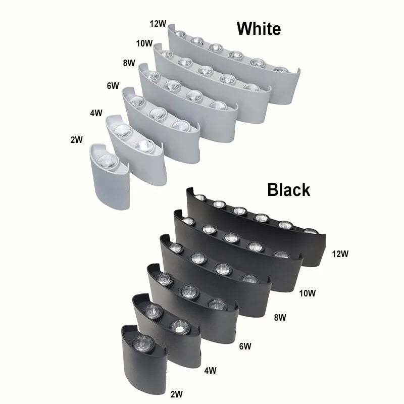 White LED Wall Light – Modern Up &amp; Down Light for Indoor and Outdoor Use