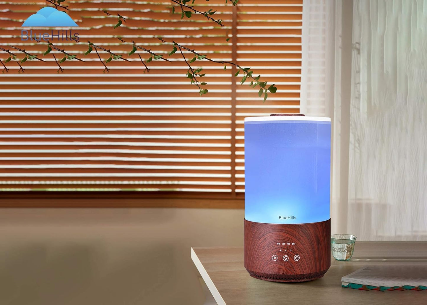 Zenara XL Aroma Diffuser 4L – Difusor Premium de Alta Capacidad con Control Remoto (Dark Wood Grain)