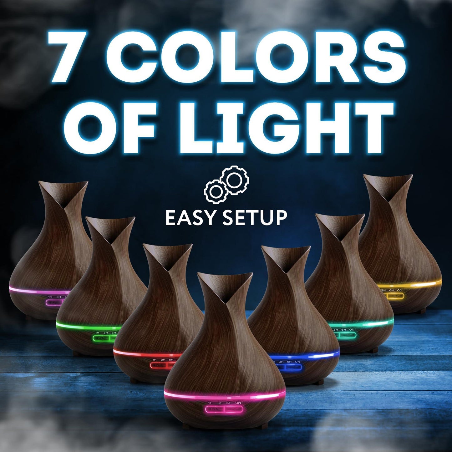 400ml Dark Wood Aromatherapy Diffuser - Essential Oil Diffuser for Relaxing Environments