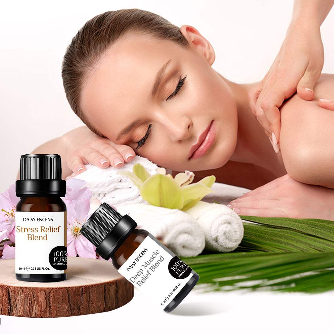 Daisy Encens Essential Oil Set – 8 Natural Aromas for Your Well-Being