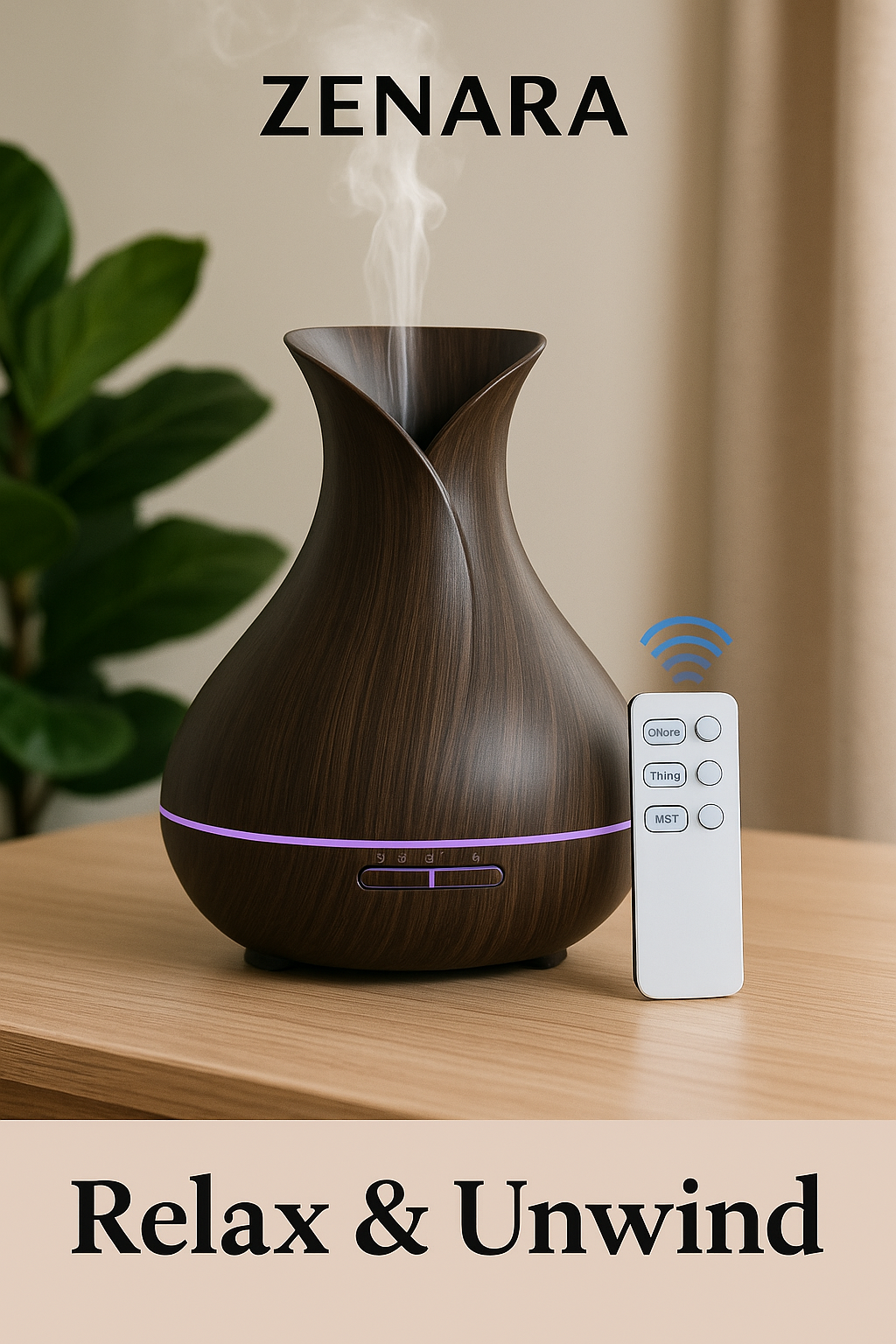Difusor de Aromaterapia Ultrasónico 550ml - Humidificador de Aire y Niebla Fría con Aceites Esenciales