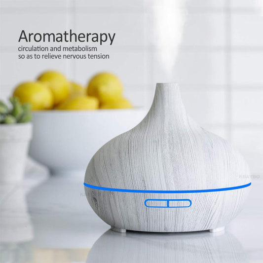 Humidificador Eléctrico KBAYBO 300ml - Difusor Ultrasonico Blanco para Aromaterapia y Aire Fresco