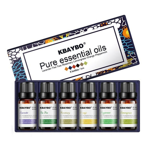 Essential Oils for Diffuser - Set of 6 Aromatherapy and Humidifier Scents