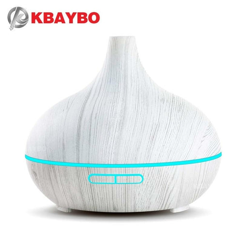 Humidificador Eléctrico KBAYBO 300ml - Difusor Ultrasonico Blanco para Aromaterapia y Aire Fresco