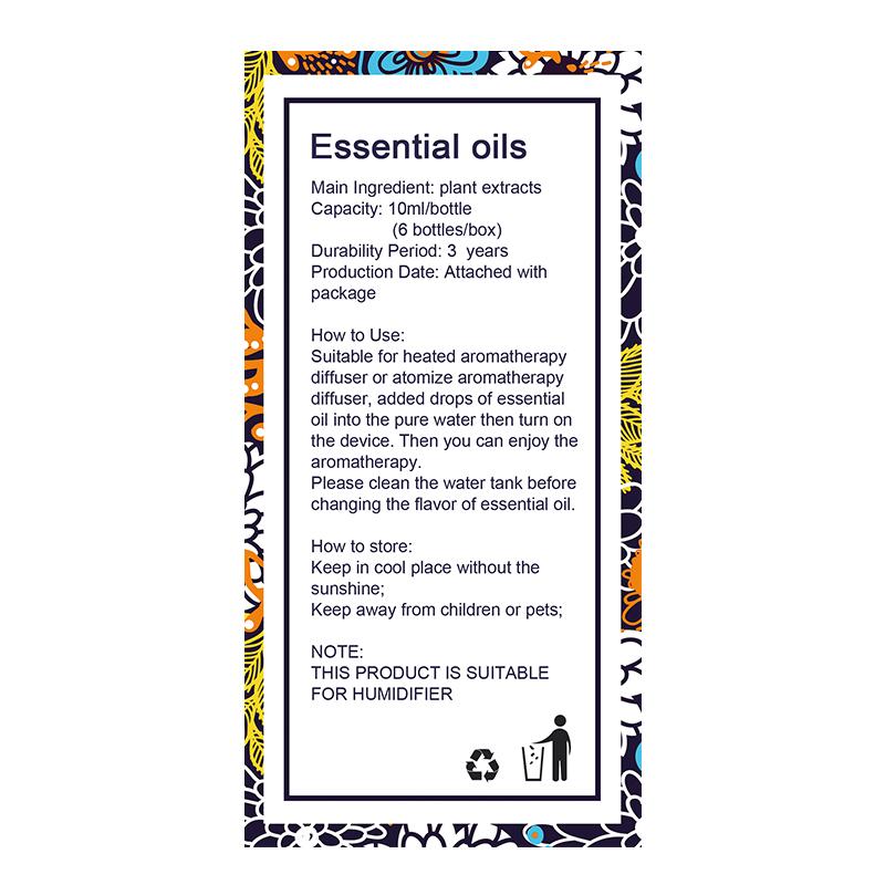 Essential Oils for Diffuser - Set of 6 Aromatherapy and Humidifier Scents